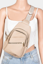 Load image into Gallery viewer, Fame PU Leather Chevron Strap Crossbody Bag