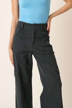 Load image into Gallery viewer, Mittoshop Wide Leg High Waist Pants with Cargo Pockets