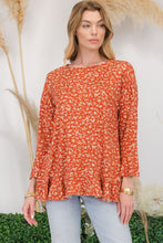 Load image into Gallery viewer, Celeste Floral Ruffle Detail Top