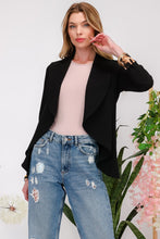 Load image into Gallery viewer, Celeste Rolled Leopard Cuff Open Front Blazer
