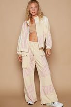 Load image into Gallery viewer, POL Applique Patchwork Zip Up Jacket