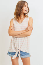 Load image into Gallery viewer, Cotton Bleu by Nu Label Sleeveless Front Tie Striped Top