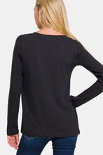 Load image into Gallery viewer, Zenana V-Neck Long Sleeve T-Shirt