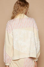 Load image into Gallery viewer, POL Applique Patchwork Zip Up Jacket
