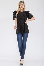 Load image into Gallery viewer, Celeste Ruffle Layered Short Sleeve Daisy Floral Top