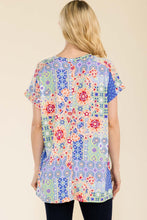 Load image into Gallery viewer, Celeste Round Neck Short Sleeve Floral T-Shirt