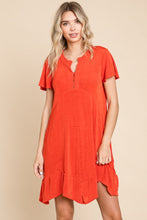 Load image into Gallery viewer, Culture Code Notched Short Sleeve Dress