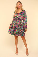 Load image into Gallery viewer, Haptics V-Neck Satin Floral Layered Dress