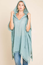 Load image into Gallery viewer, Cotton Bleu by Nu Label Tassel Hem Hooded Cover Up