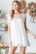 Load image into Gallery viewer, Heimish Round Neck Cap Sleeve Lace Top