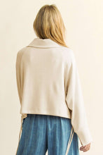 Load image into Gallery viewer, Davi &amp; Dani Drawstring Hem Half Zip Raglan Sleeve Sweatshirt