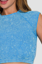 Load image into Gallery viewer, Zenana Ribbed Round Neck Cropped Top