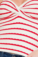 Load image into Gallery viewer, Zenana Twisted Sweetheart Neck Striped Tube Top