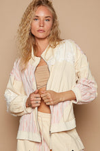Load image into Gallery viewer, POL Applique Patchwork Zip Up Jacket