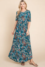 Load image into Gallery viewer, BOMBOM Printed Shirred Maxi Dress
