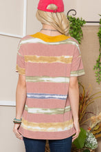 Load image into Gallery viewer, Celeste Striped Short Sleeve V-Neck T-Shirt