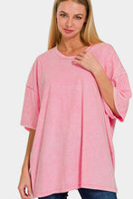 Load image into Gallery viewer, Zenana Washed Round Neck Drop Shoulder Oversized T-Shirt