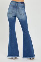 Load image into Gallery viewer, RISEN High Rise Front Slit Frayed Hem Flare Jeans