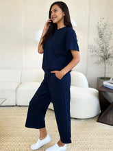 Load image into Gallery viewer, Double Take Texture Short Sleeve Top and Pants Set