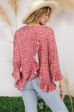 Load image into Gallery viewer, Celeste Floral Ruffle Detail Top