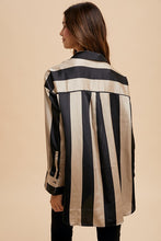 Load image into Gallery viewer, Annie Wear Striped Dropped Shoulder Button Up Shirt