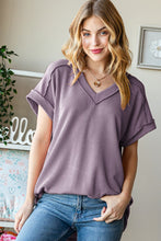 Load image into Gallery viewer, Heimish Exposed Seam Short Sleeve Ribbed Top