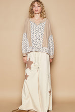 Load image into Gallery viewer, POL Waffle Knit Floral Notched Long Sleeve Top