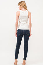 Load image into Gallery viewer, And The Why BOO Spider Web Embroidered Ribbed Tank