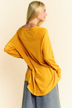 Load image into Gallery viewer, Davi &amp; Dani Solid Color Boat Neck Long Sleeve T-Shirt