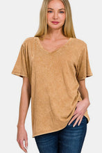 Load image into Gallery viewer, Zenana Washed Short Sleeve V-Neck T-Shirt