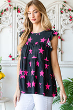 Load image into Gallery viewer, Heimish Round Neck Star Tiered Top