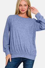 Load image into Gallery viewer, Zenana Melange Round Neck Top
