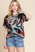 Load image into Gallery viewer, BOMBOM Printed Round Neck Short Sleeve T-Shirt