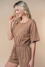 Load image into Gallery viewer, White Birch Short Sleeve Drawstring Romper