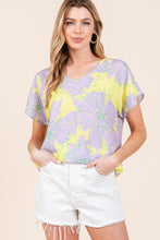 Load image into Gallery viewer, BOMBOM Floral Short Sleeve T-Shirt