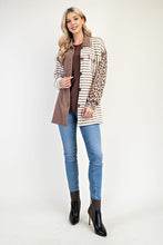 Load image into Gallery viewer, Celeste Leopard Contrast Button Up Shacket