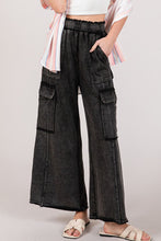 Load image into Gallery viewer, SAGE + FIG Knit Terry Mineral Wash Wide Leg Pants