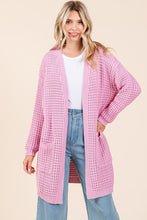 Load image into Gallery viewer, Mittoshop Open Front Long Sleeve Longline Cardigan