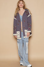 Load image into Gallery viewer, POL Embroidered Open Front Quilted Jacket with Crochet Pockets