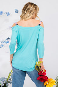 Celeste Tie-Strap Off-Shoulder Blouse