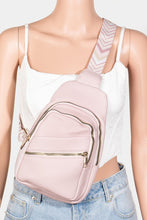 Load image into Gallery viewer, Fame PU Leather Chevron Strap Crossbody Bag