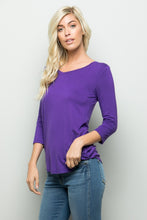 Load image into Gallery viewer, Celeste Three Quarter Sleeve V-Neck T-Shirt