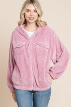 Load image into Gallery viewer, Culture Code Faux Fur Zip Up Hooded Jacket with Side Pockets