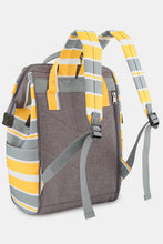 Load image into Gallery viewer, Himawari Striped Waterproof Nylon Backpack Bag with Side Pockets