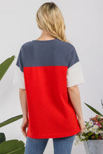 Load image into Gallery viewer, Celeste Ribbed Star Color Block T-Shirt