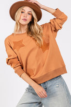 Load image into Gallery viewer, SAGE + FIG Star Patch Long Sleeve Sweatshirt