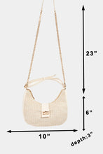 Load image into Gallery viewer, Fame Straw Braid Hobo Bag