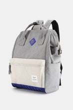 Load image into Gallery viewer, Himawari Contrast Waterproof Backpack Bag with External USB Port