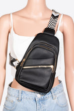 Load image into Gallery viewer, Fame PU Leather Chevron Strap Crossbody Bag