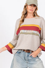 Load image into Gallery viewer, SAGE + FIG French Terry Color Block T-Shirt